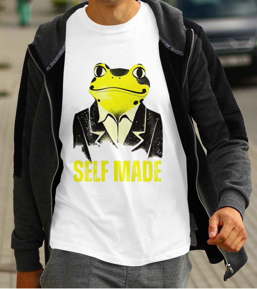 Frog In Business Suit Self Made T-Shirt