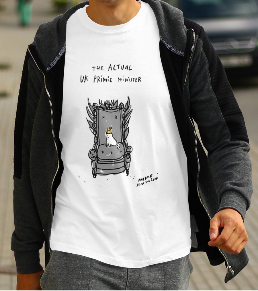 The Actual UK Prime Minister King Of Cat Throne Andrew Stevenson T-Shirt