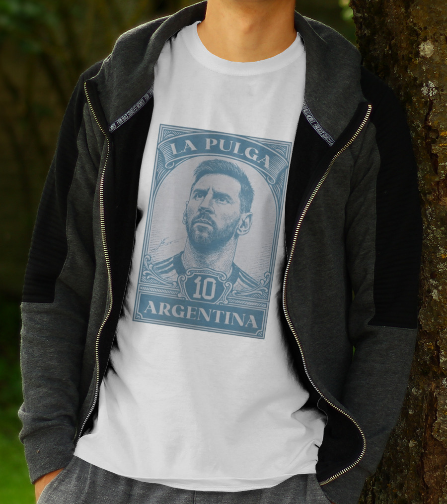 La Pulga Argentina 10 Stamp Messi T-Shirt