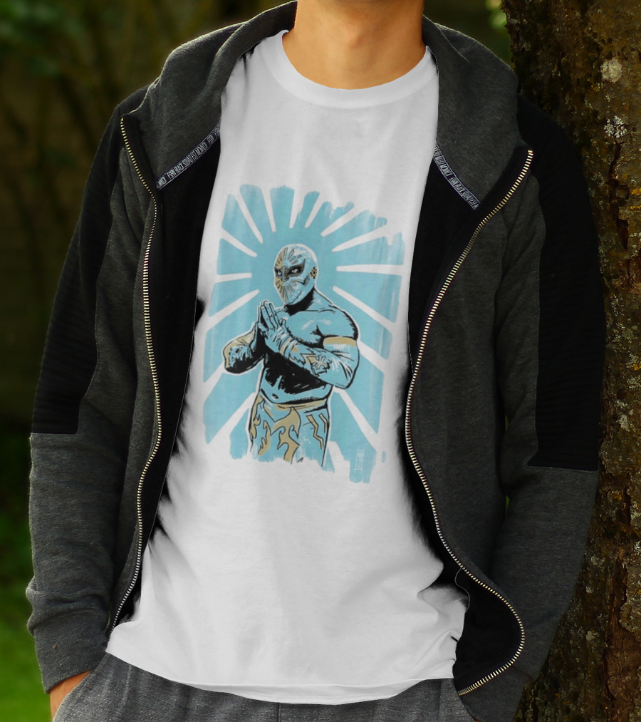 Místico Lucha Libre Wrestler CMLL Wrestling Masked Starburst T-Shirt
