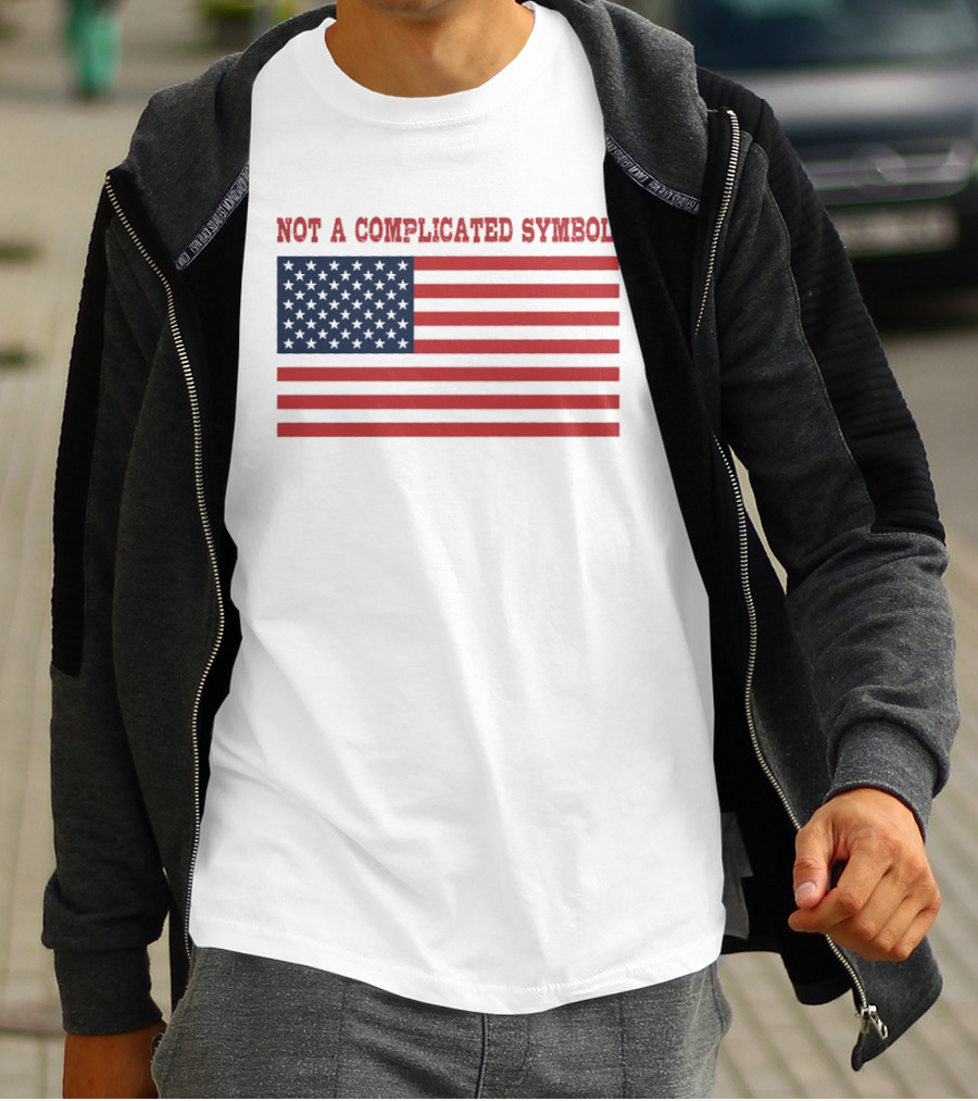Not A Complicated Symbol United States Flag T-Shirt