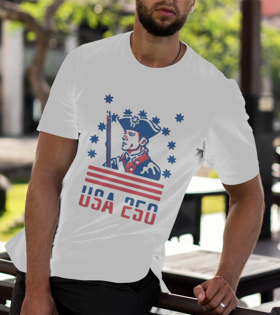 USA 250 American Revolutionary War Soldier Stars And Stripes T-Shirt