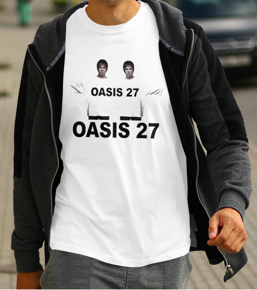 Oasis 27 Two Men Faces T-Shirt