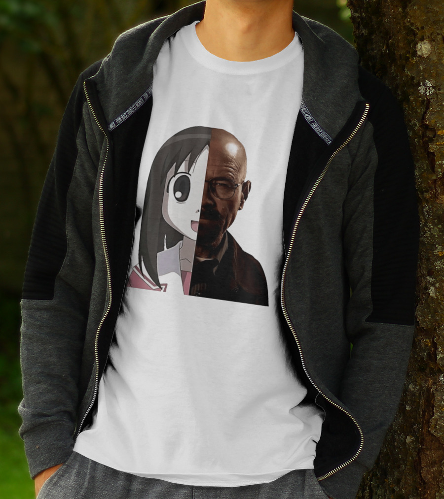 Walter White And Ayumu Kasuga Half Face Combo T-Shirt