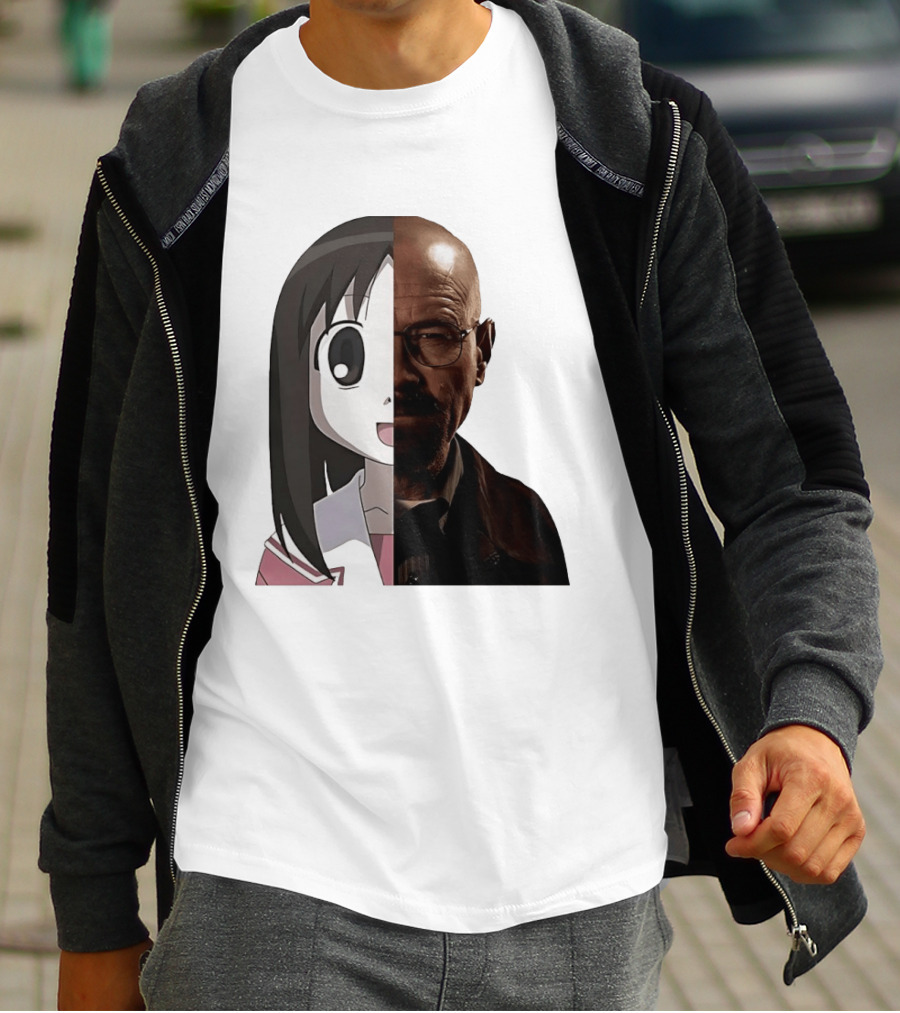 Walter White And Ayumu Kasuga Half Face Combo T-Shirt