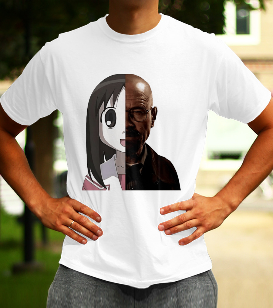 Walter White And Ayumu Kasuga Half Face Combo T-Shirt