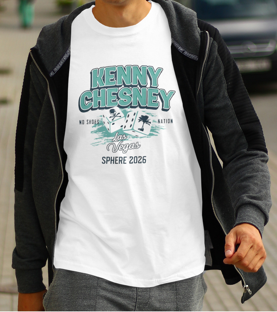 Kenny Chesney No Shoes Nation Las Vegas Sphere 2026 Poker Dice T-Shirt
