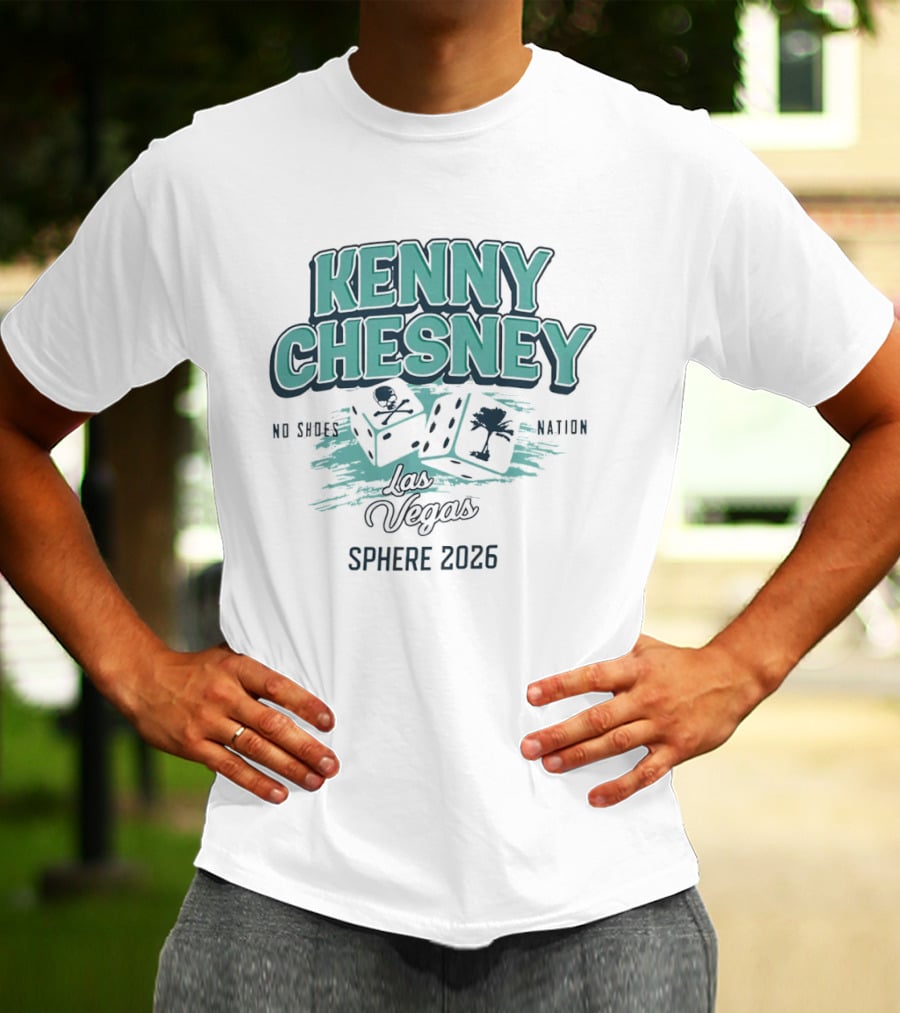 Kenny Chesney No Shoes Nation Las Vegas Sphere 2026 Poker Dice T-Shirt