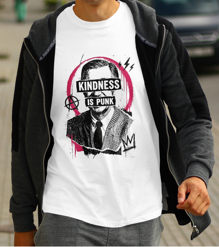 Kindness Is Punk Anarchy Symbol Torn Electric Lightning Bolt T-Shirt