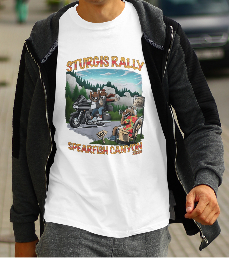 Sturgis Rally 2020 Squirrels Riding Motorcycle Spearfish Canyon T-Shirt