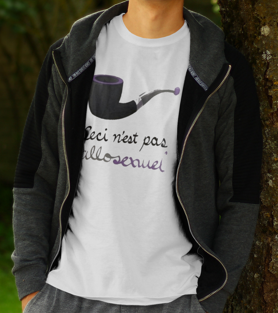 Ceci N'est Pas Allosexeuel Pipe Treachery Of Images T-Shirt