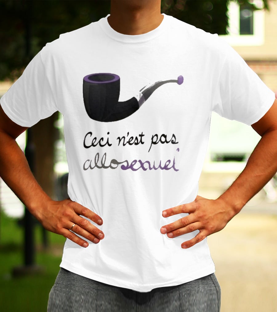 Ceci N'est Pas Allosexeuel Pipe Treachery Of Images T-Shirt