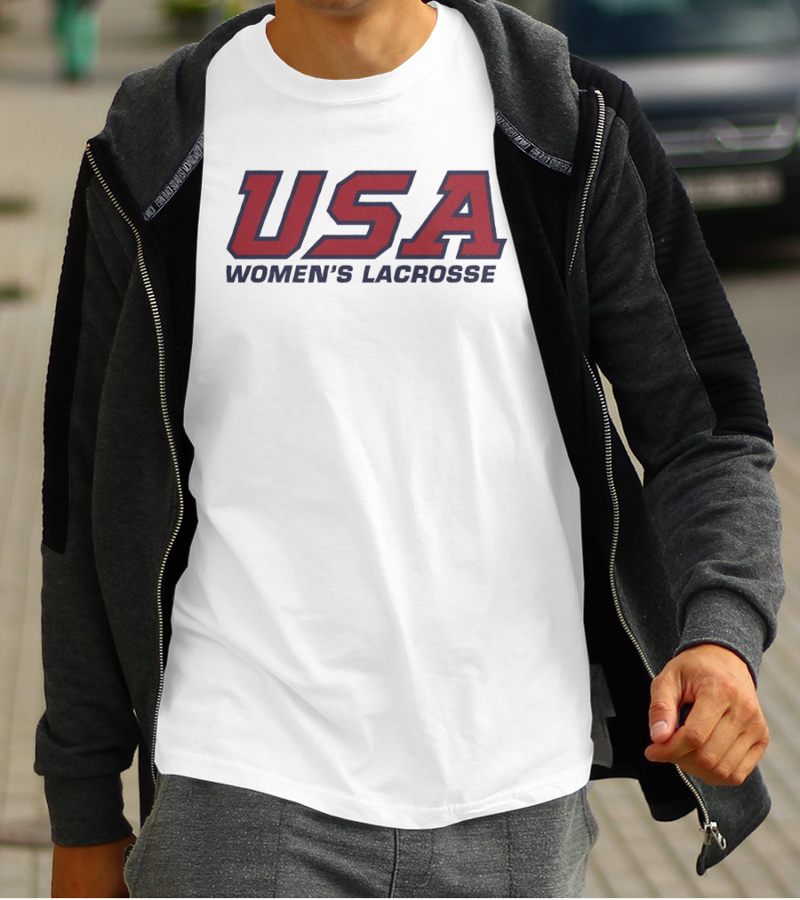 USA Women's Lacrosse Team Red Blue T-Shirt