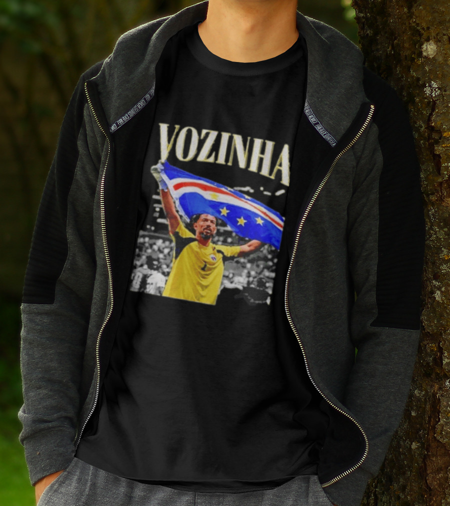 Vozinha Cape Verde Flag Celebration Football Team Player T-Shirt
