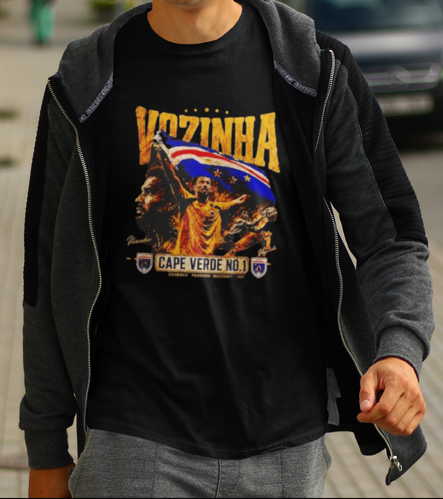 Vozinha Cape Verde No 1 Courage Passion History Flag Celebration T-Shirt
