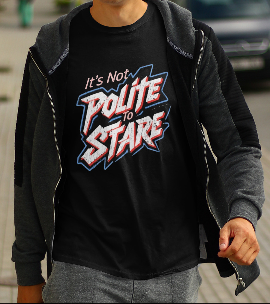 Adley Rutschman It's Not Polite To Stare Bold Text Baseball Fan T-Shirt