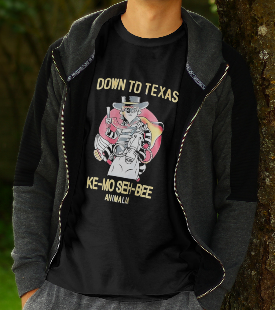 Down To Texas Ke Mo Seh Bee Animalia Bandit T-Shirt