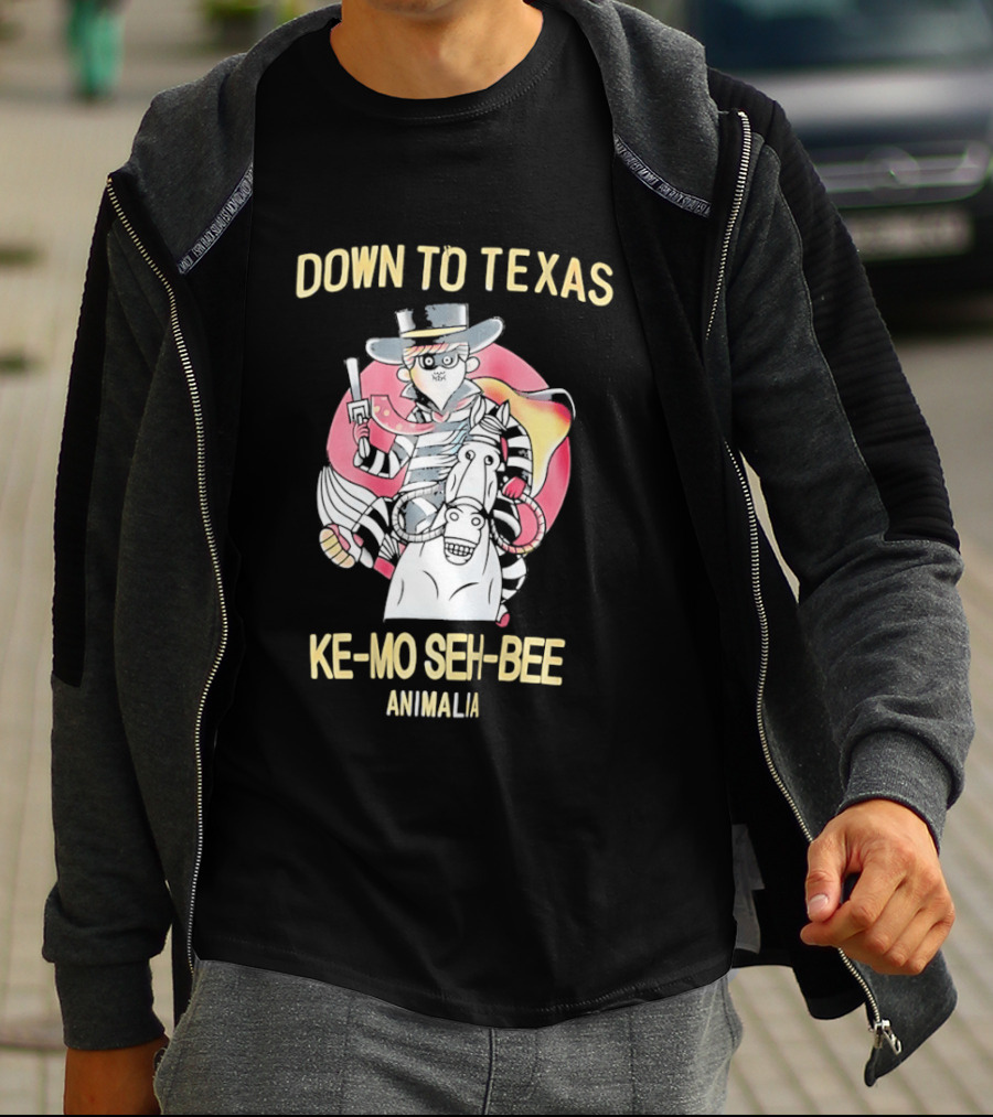 Down To Texas Ke Mo Seh Bee Animalia Bandit T-Shirt