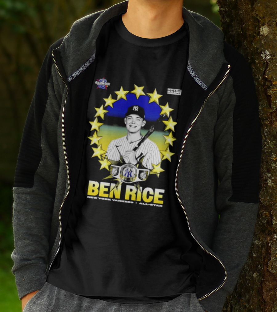 Ben Rice New York Yankees All Star Baseball Player MLB Stars T-Shirt