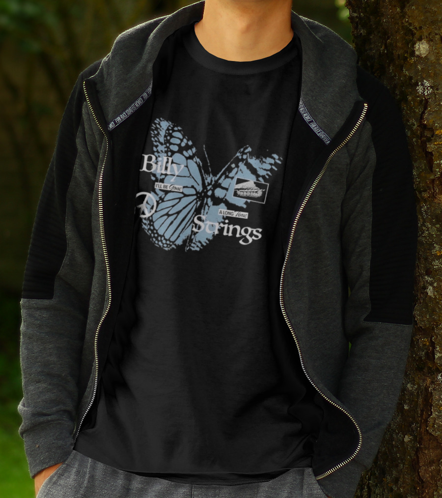 Billy Strings I'll Be Gone A Long Time Butterfly Peace T-Shirt