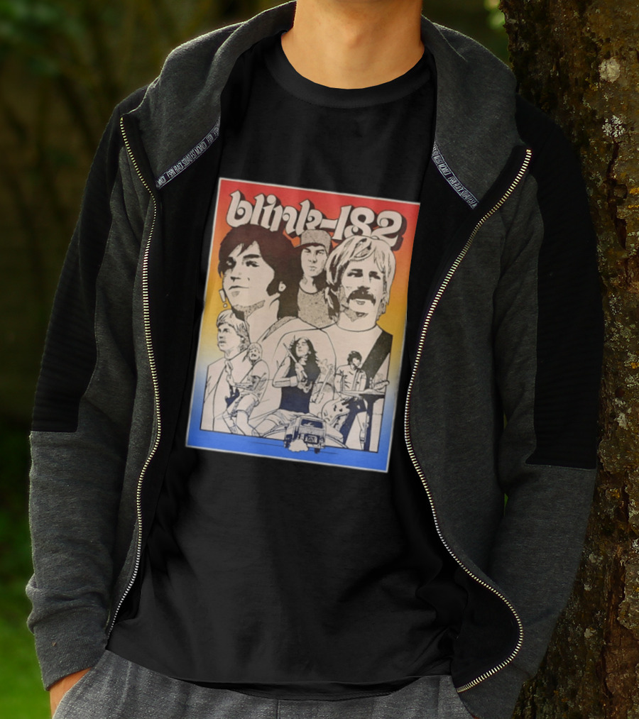 Blink 182 Band Members Pop Punk Collage T-Shirt