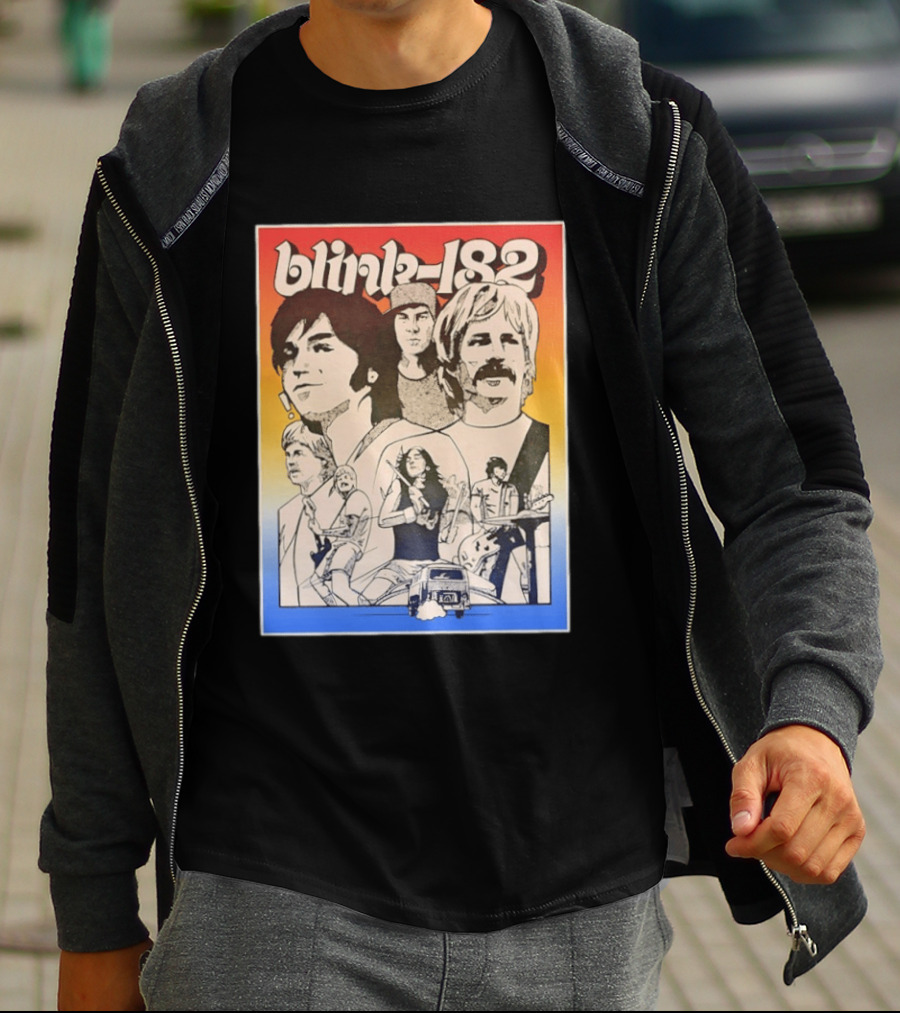 Blink 182 Band Members Pop Punk Collage T-Shirt