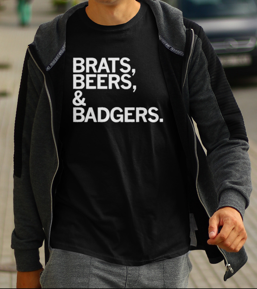 Brats Beers And Badgers Wisconsin Celebration T-Shirt