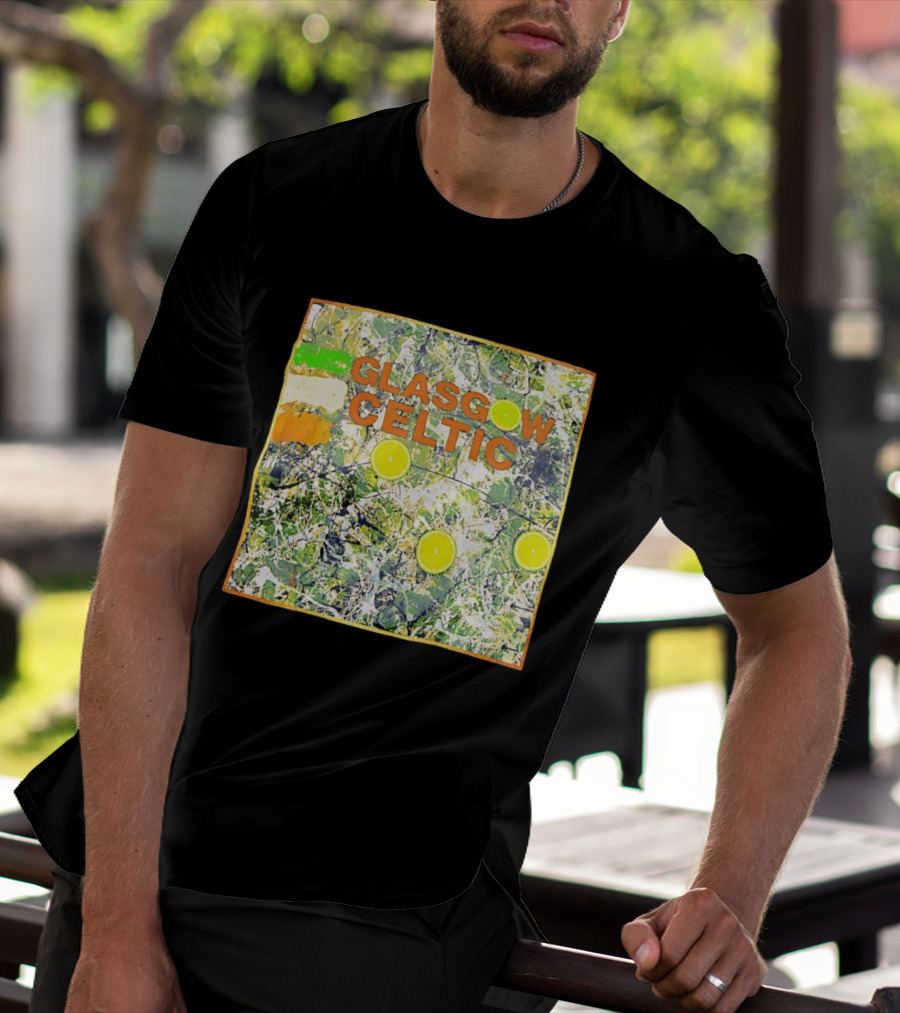 Glasgow Celtic Lime Splash Art With Citrus Accents T-Shirt