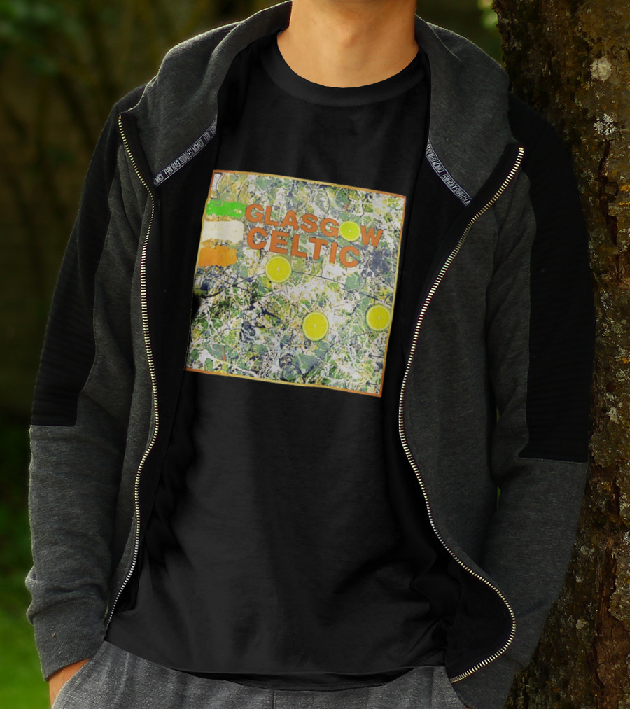 Glasgow Celtic Lime Splash Art With Citrus Accents T-Shirt