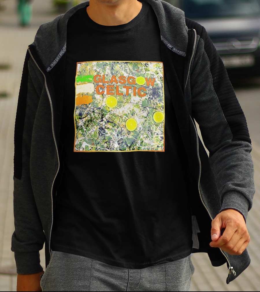 Glasgow Celtic Lime Splash Art With Citrus Accents T-Shirt