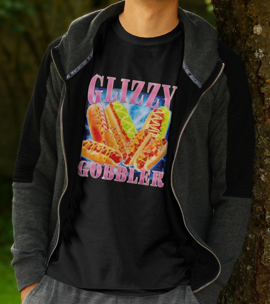Glizzy Gobbler Hot Dogs Space Galaxy Food Extravaganza T-Shirt