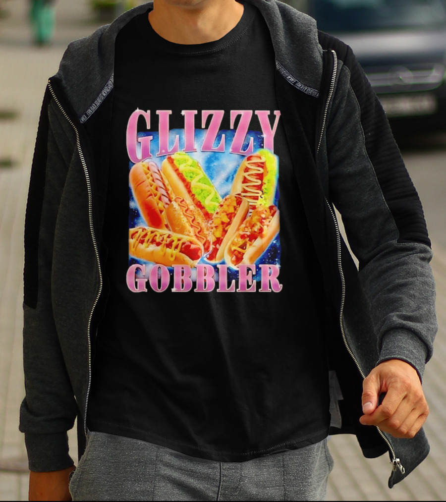 Glizzy Gobbler Hot Dogs Space Galaxy Food Extravaganza T-Shirt
