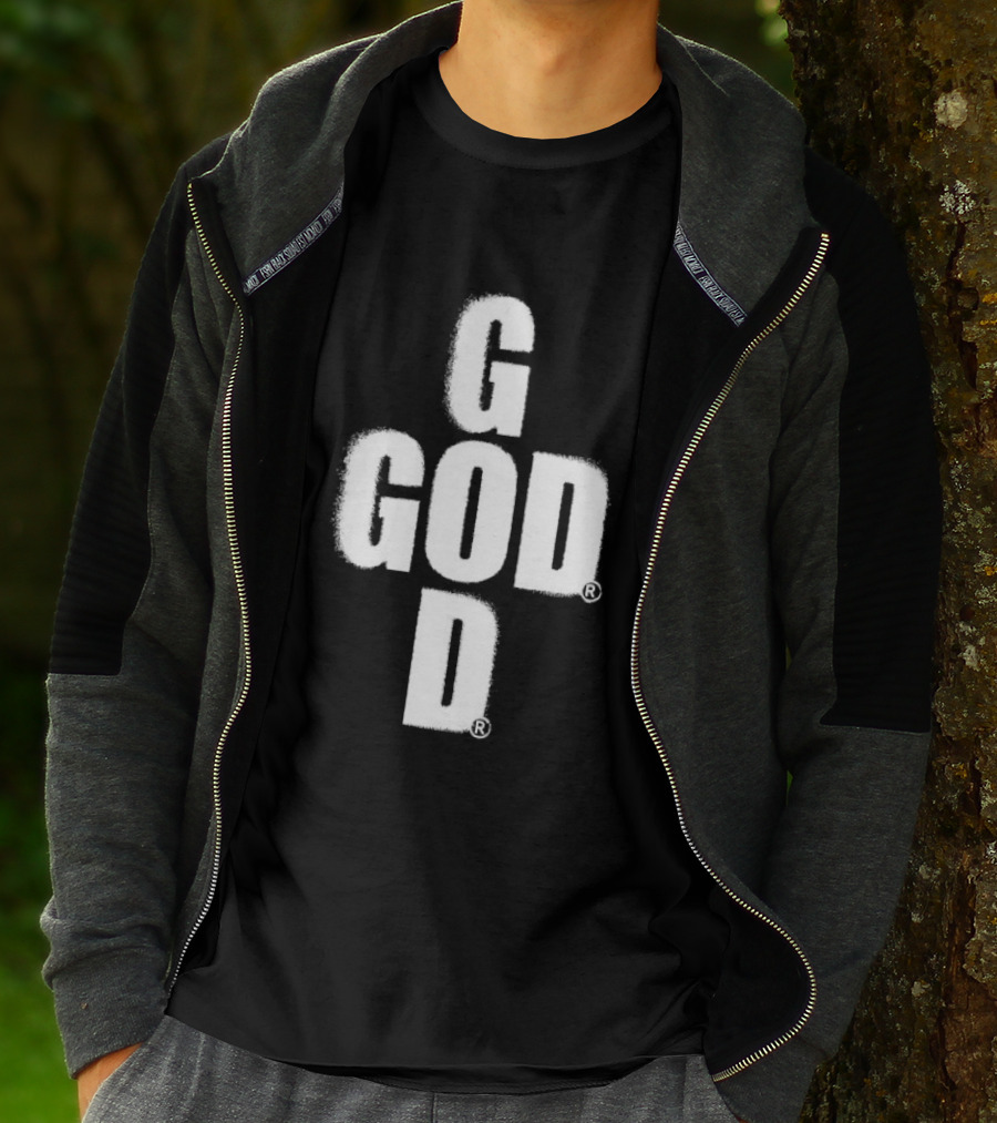 GOD Cross Christian Faith Minimalist Religious T-Shirt