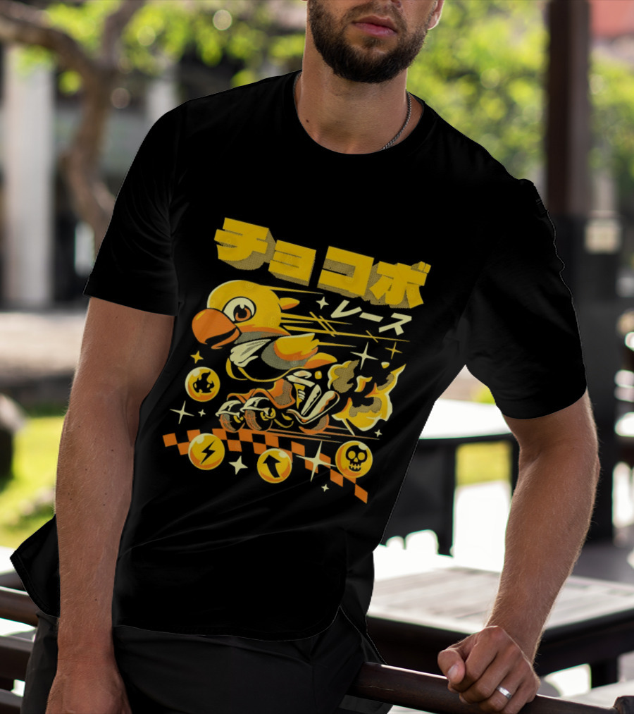 Chokobo Resu Chocobo Race Final Fantasy Colorful Energetic T-Shirt