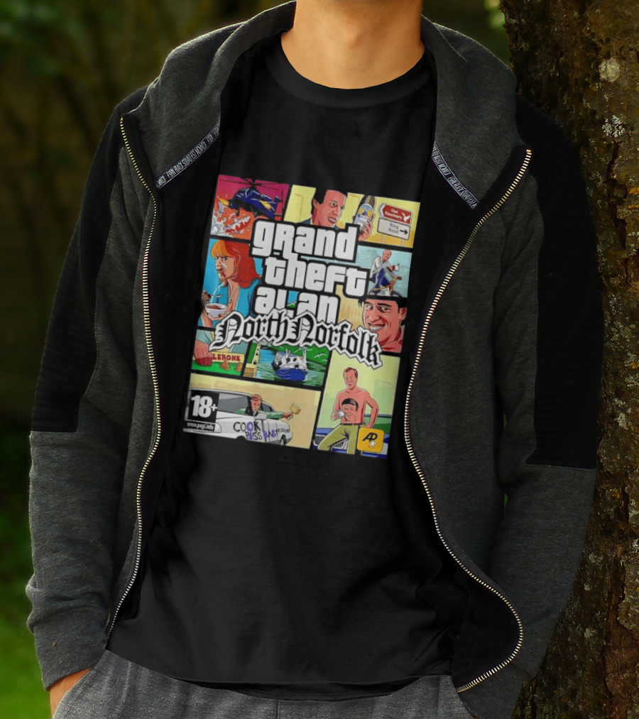 Grand Theft Alan North Norfolk Steve Coogan T-Shirt