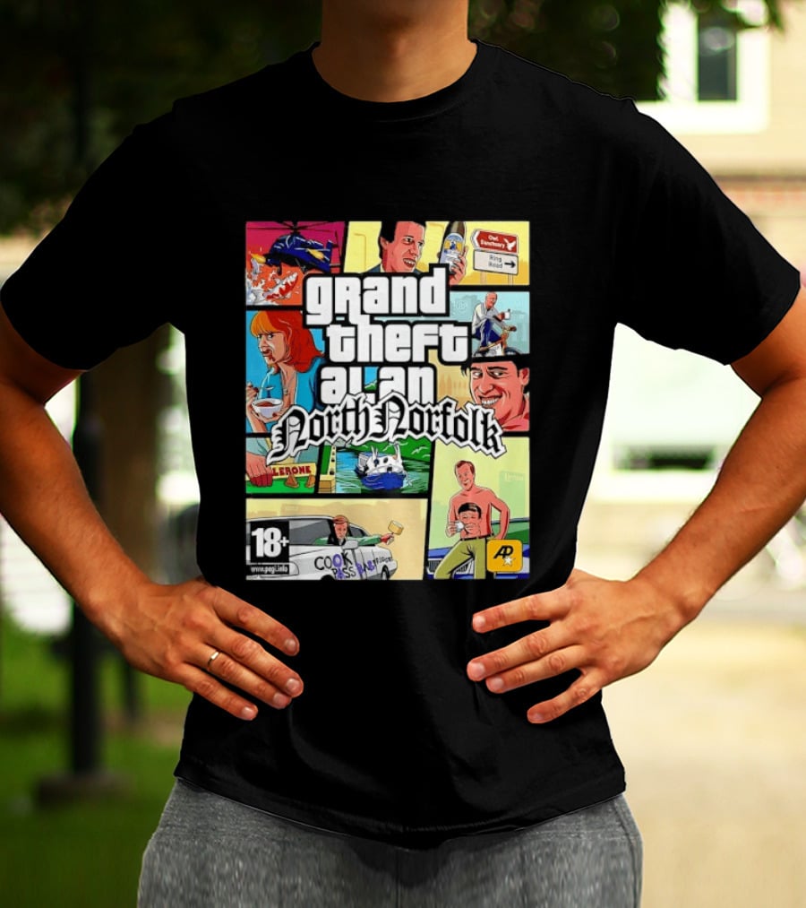 Grand Theft Alan North Norfolk Steve Coogan T-Shirt