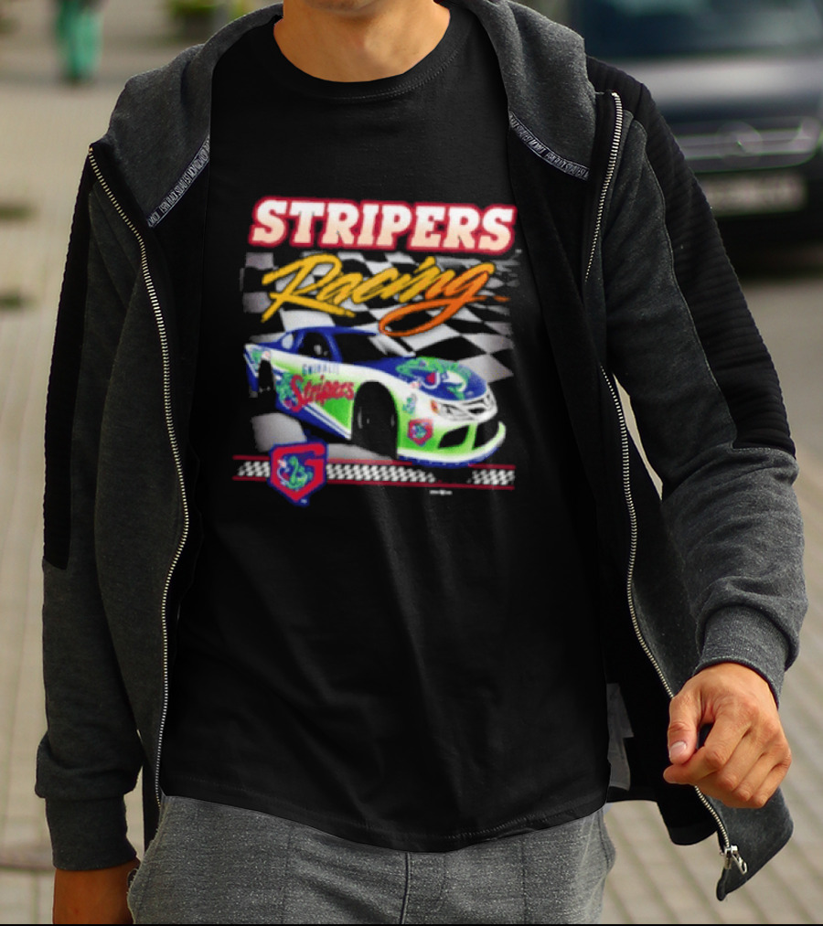 Gwinnett Stripers Racing Team Minor League Baseball Car T-Shirt