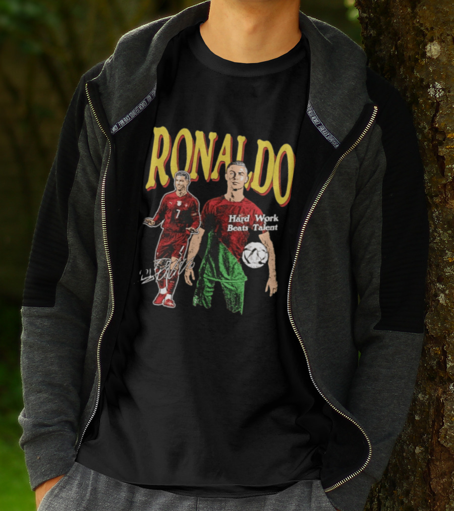 Ronaldo Hard Work Beats Talent Portugal Soccer T-Shirt