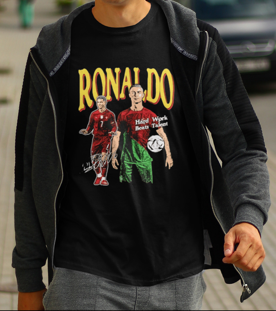 Ronaldo Hard Work Beats Talent Portugal Soccer T-Shirt