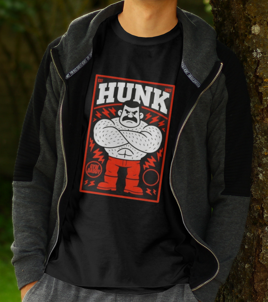 Hunk Est 2023 Gym Daddy Muscle Man T-Shirt