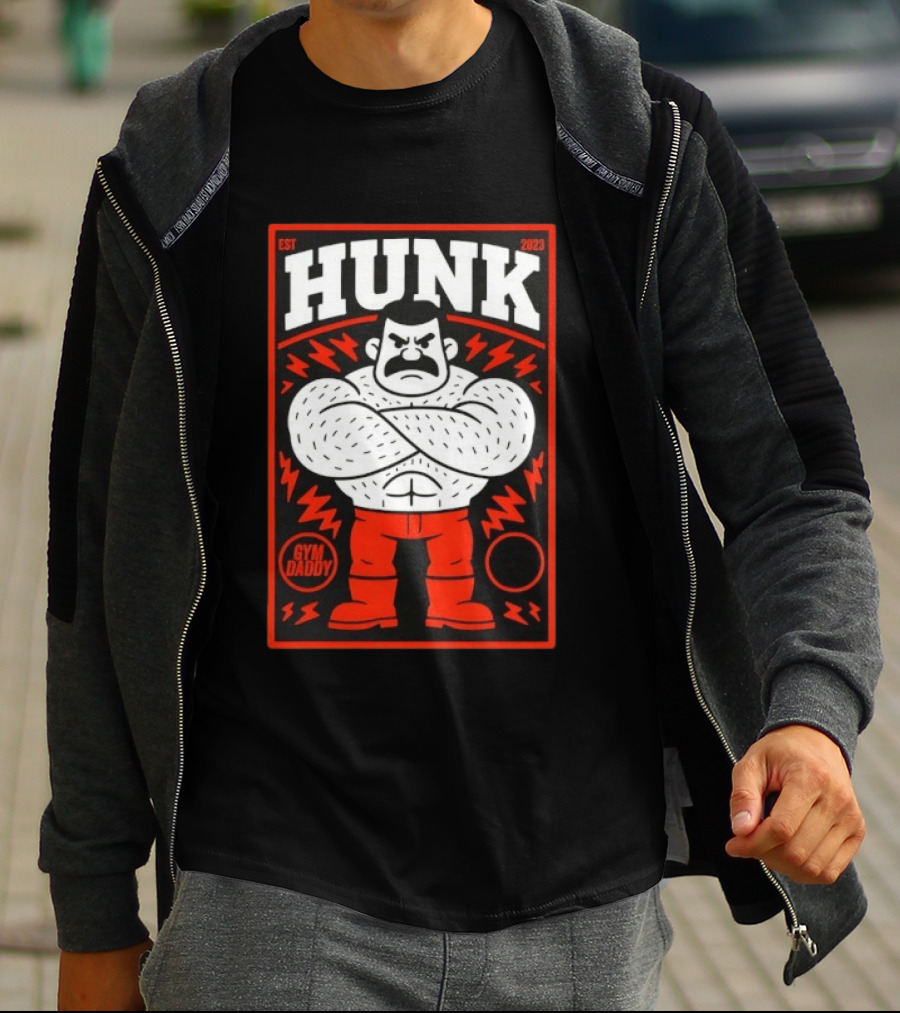 Hunk Est 2023 Gym Daddy Muscle Man T-Shirt