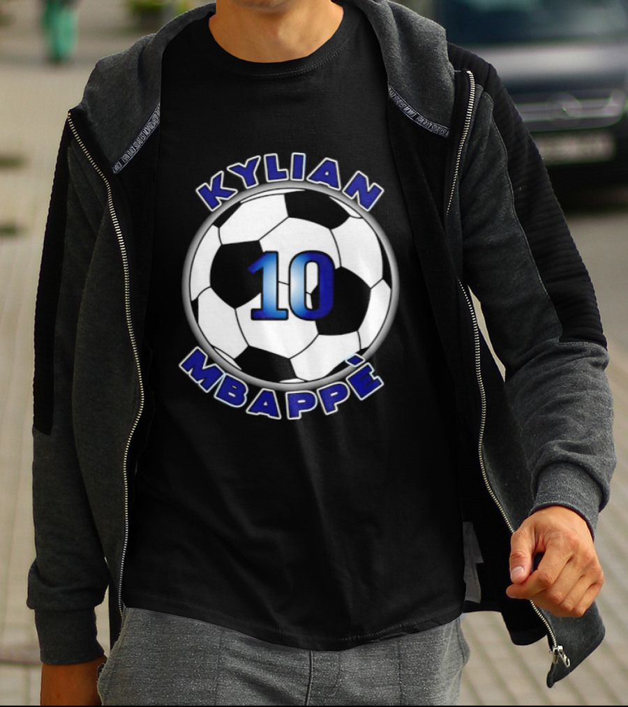 Kylian Mbappe 10 Soccer Ball France National Football Team T-Shirt