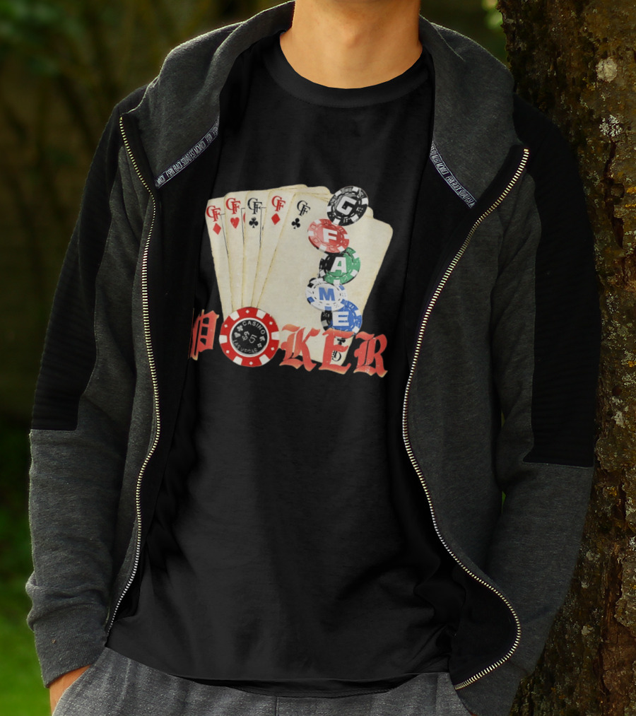 Casino Las Vegas Poker Cards And Chips GF Game T-Shirt