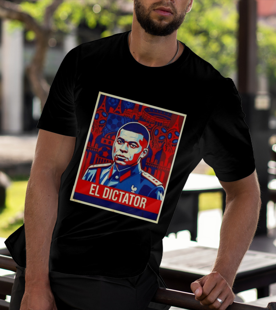 Kylian Mbappe El Dictator Paris Saint Germain Art Deco T-Shirt
