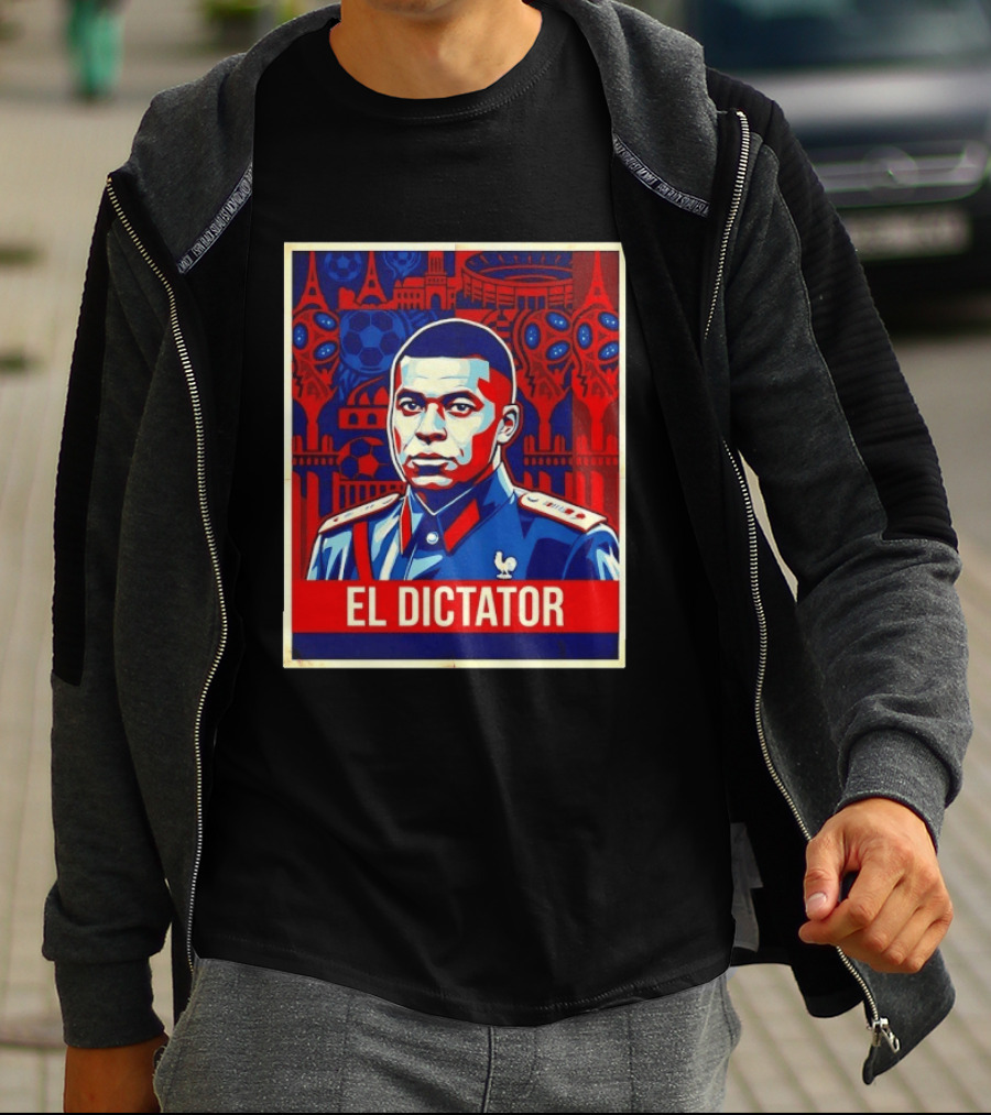 Kylian Mbappe El Dictator Paris Saint Germain Art Deco T-Shirt