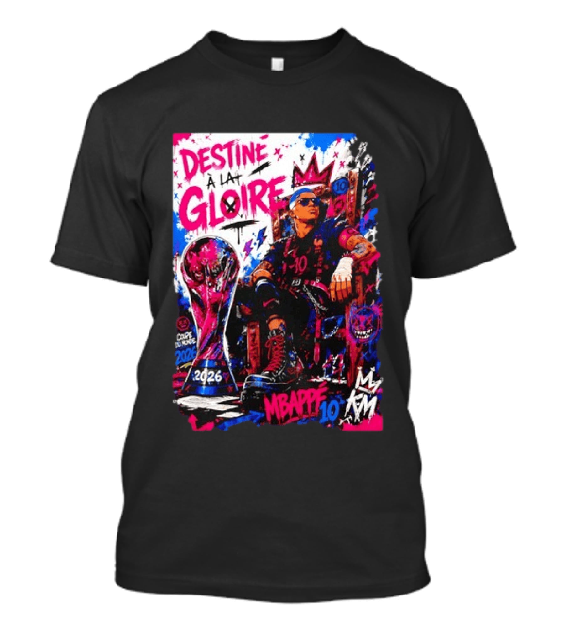 Destine A La Gloire Mbappe 10 Coupe Du Monde 2026 France National Team T-Shirt