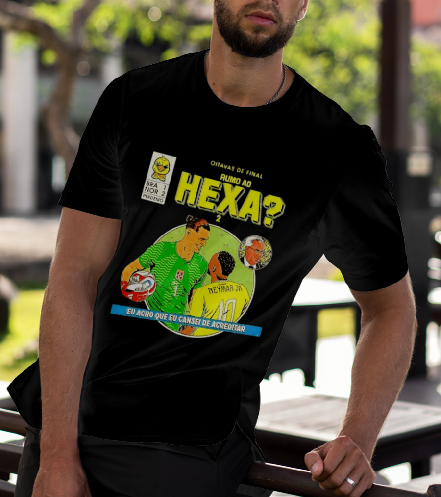 Olimpíadas De 2030 Rumo Ao Hexa Neymar Jr Erling Haaland Brasil Noruega T-Shirt