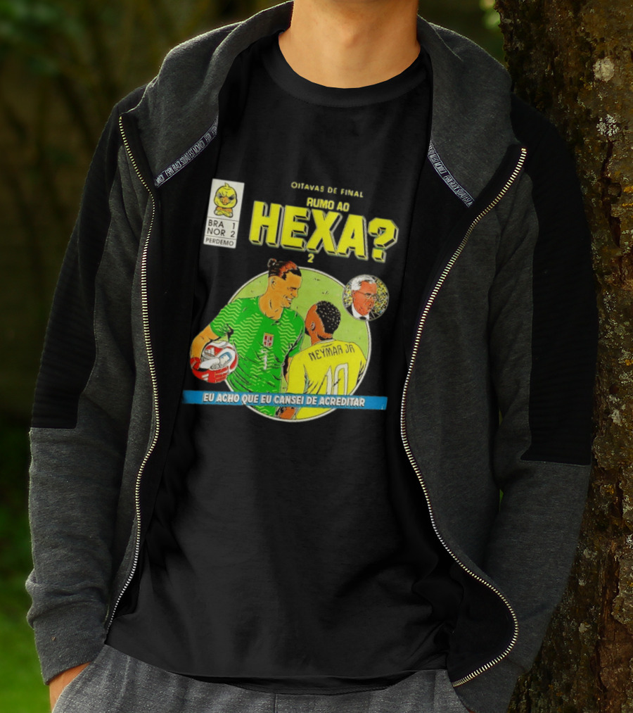 Olimpíadas De 2030 Rumo Ao Hexa Neymar Jr Erling Haaland Brasil Noruega T-Shirt