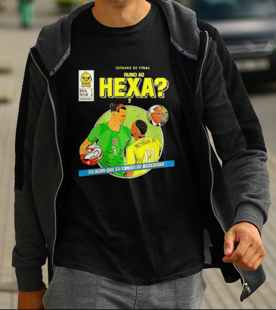 Olimpíadas De 2030 Rumo Ao Hexa Neymar Jr Erling Haaland Brasil Noruega T-Shirt