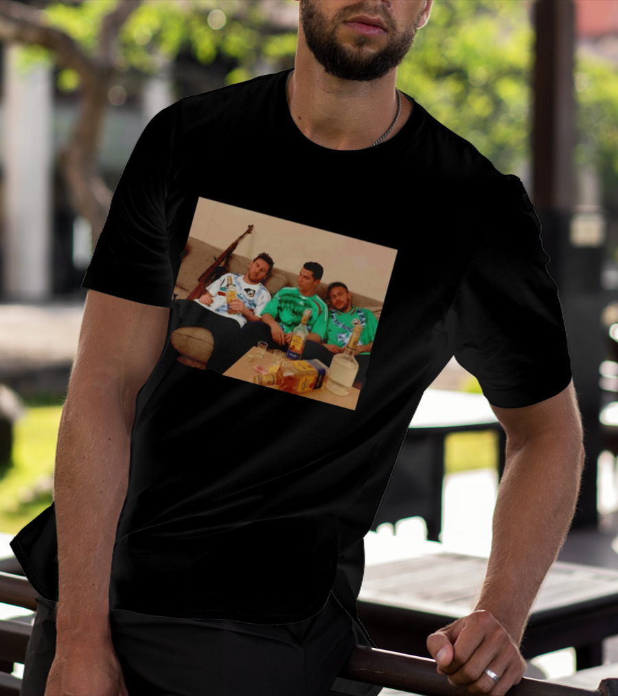 Lionel Messi Cristiano Ronaldo Neymar Mexico National Team Tequila Party T-Shirt